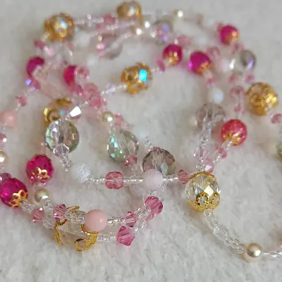 Magnifique sautoir 2 rang fait main en cristal Swarovski